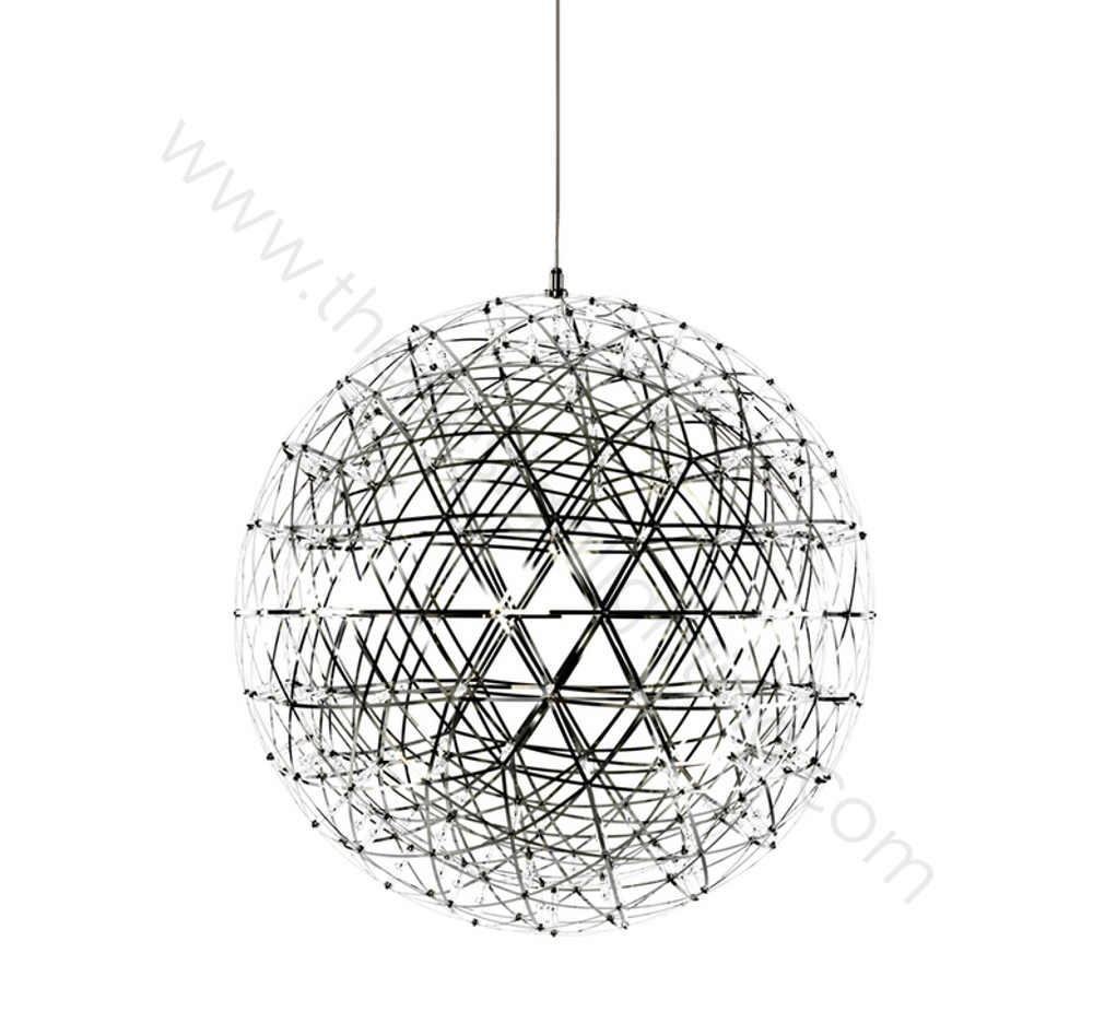 Pendant design lamp Raimond by Moooi (Silver,  D 100 cm)