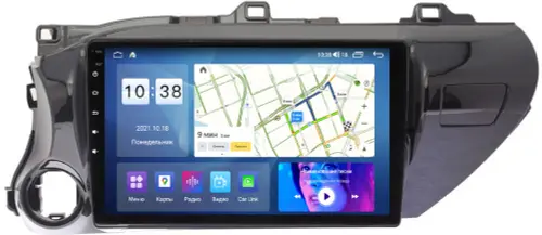 Магнитола для Toyota Hilux 8 2015-2023+ - Parafar PF063LUX2UHD на Android 13, Быстрая, QLED, CarPlay, 4G SIM-слот