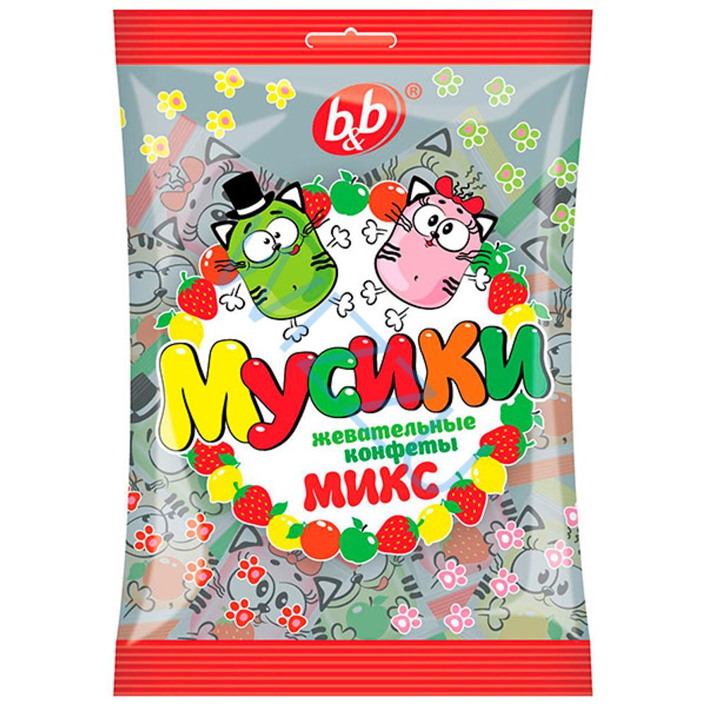 Конфеты Жев. Мусики (микс) 1кг
