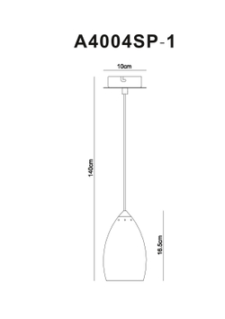 Светильник подвесной Arte Lamp Atlantis A4004SP-1WH