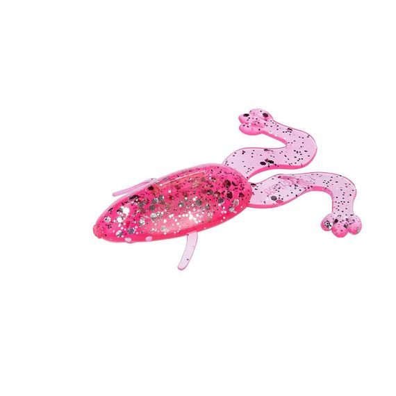 Лягушка несъедоб. Helios Crazy Frog 3,55"/9,0 см Silver Sparkles &amp; Pink 50шт. (HS-23-035-N)