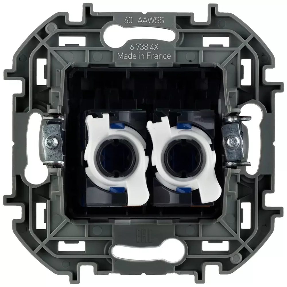 INSPIRIA Розетка 2хRJ45 6 UTP антрацит 673843