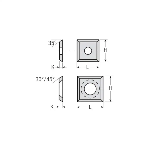 Нож твердосплавный 12x12x1,5 U2300 CMT 790.120.03