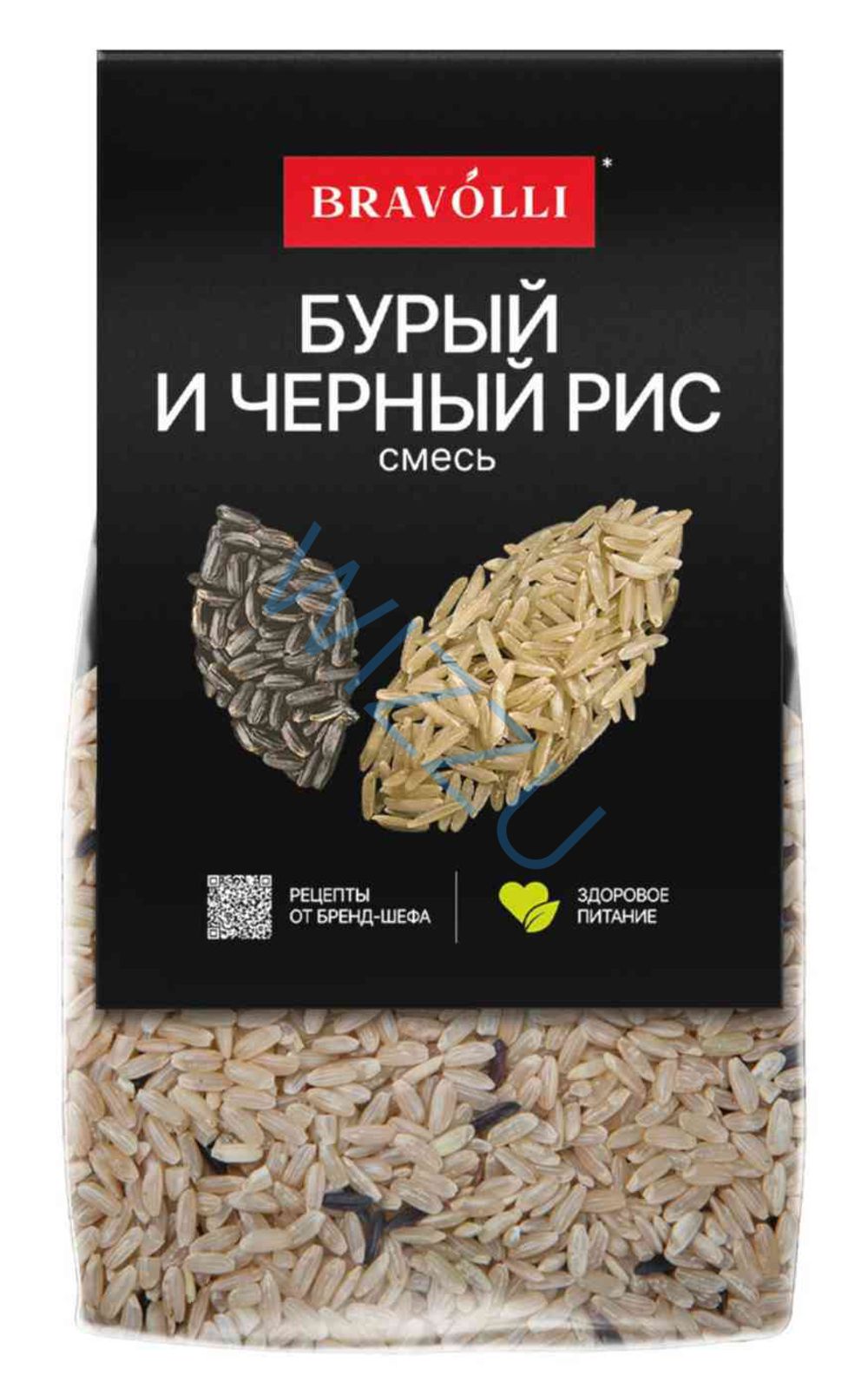 Рис Браволли смесь Бурый и черный 350г