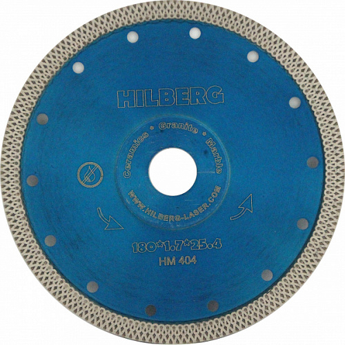 Диск алмазный отрезной 180*22,23 мм Hilberg Турбо ультратонкий х-тип (1 шт.) Hilberg