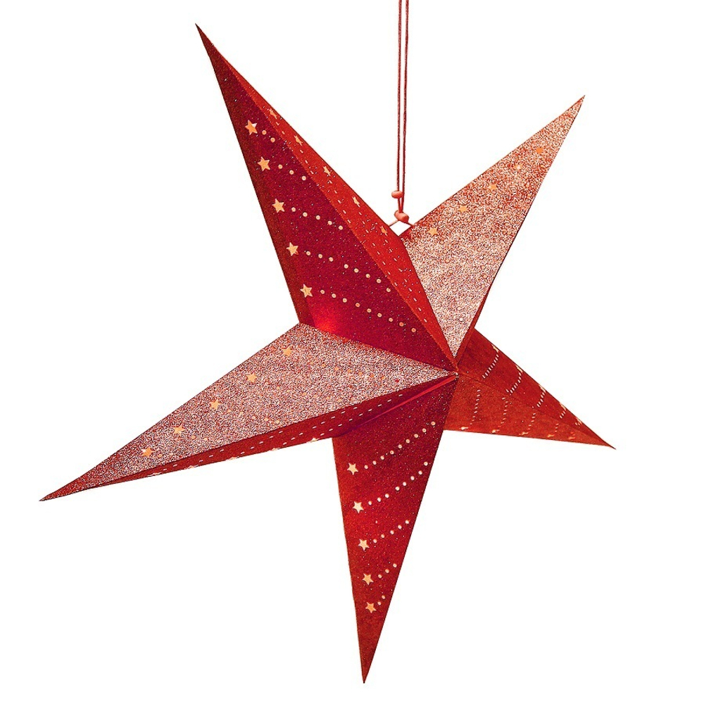Led-светильник подвесной star 60 см., красный