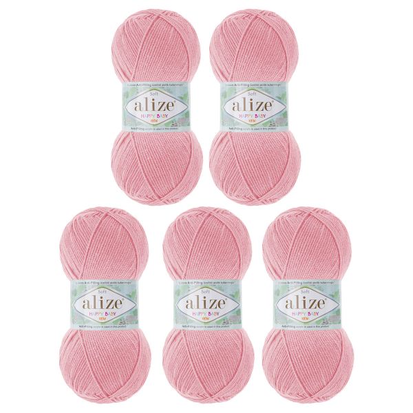 Пряжа Alize (Ализе) Happy Baby New / уп.5 мот. по 100 г, 320м, 161 пудра
