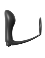 Ass-Gasm Cockring Advanced Plug Анальная вибропробка с эрекционным кольцом (Цвет: черный)
