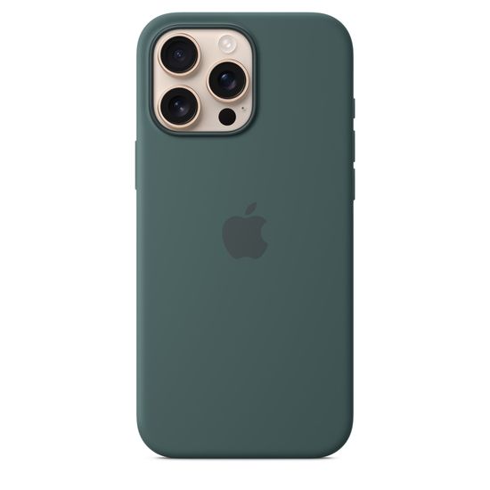 Силиконовый чехол Apple для iPhone 16 Pro с MagSafe Зелёный Озерный