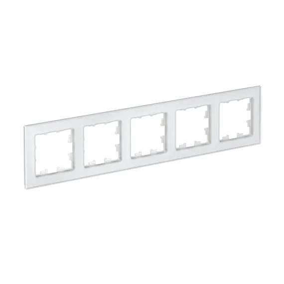 Рамка стеклянная на 5 постов Systeme Electric AtlasDesign Nature Белый ATN330105