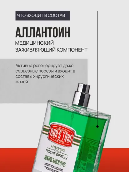 Лосьон после бритья Boy's Toys, "Ментол & Эвкалипт", 100 мл