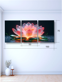 Картина Сияние лотоса модульная 50x70см 3шт.