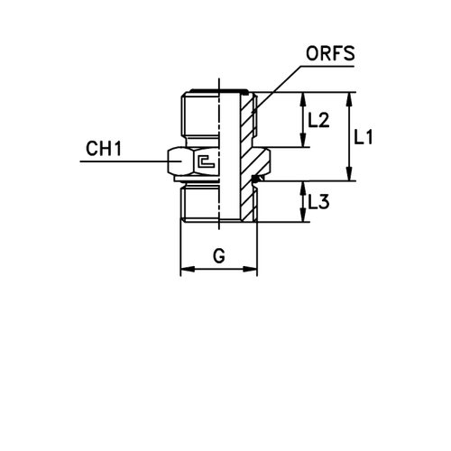 Штуцер FH D12 ORFS 13/16 BSP 1/4