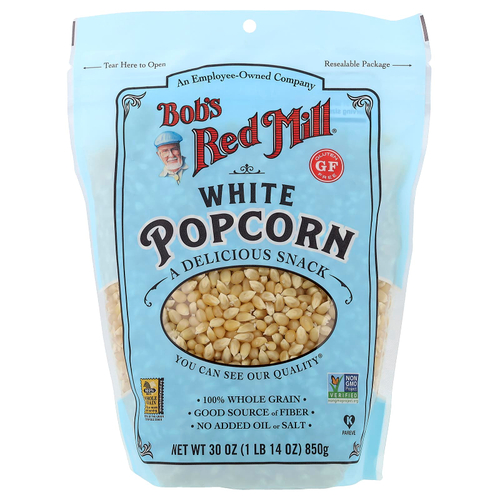 Bob's Red Mill, белый попкорн, без глютена, 850 г (1 фунт 14 унций)