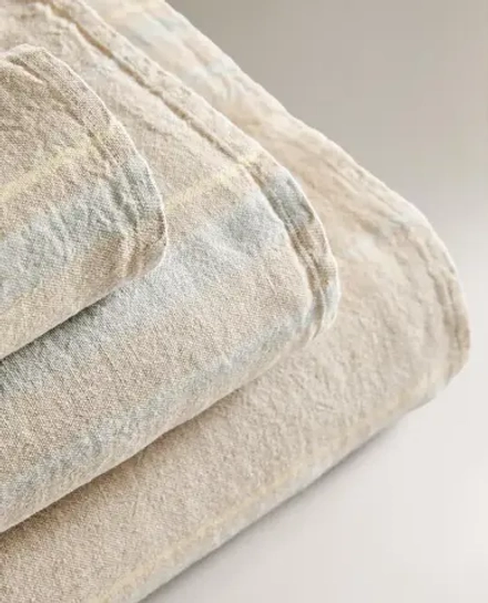 ZARA HOME ПОЛОТЕНЦЕ ИЗО ЛЬНА В ПОЛОСКУ, РАЗНОЦВЕТНЫЙ