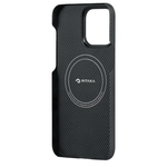Чехол из арамидного волокна с поддержкой MagSafe PITAKA Fusion Weaving MagEZ Case 4 600D для iPhone 15 Pro Max, Rhapsody (Рапсодия)