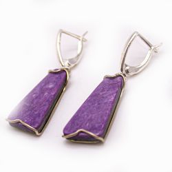 Серьги — Чароит