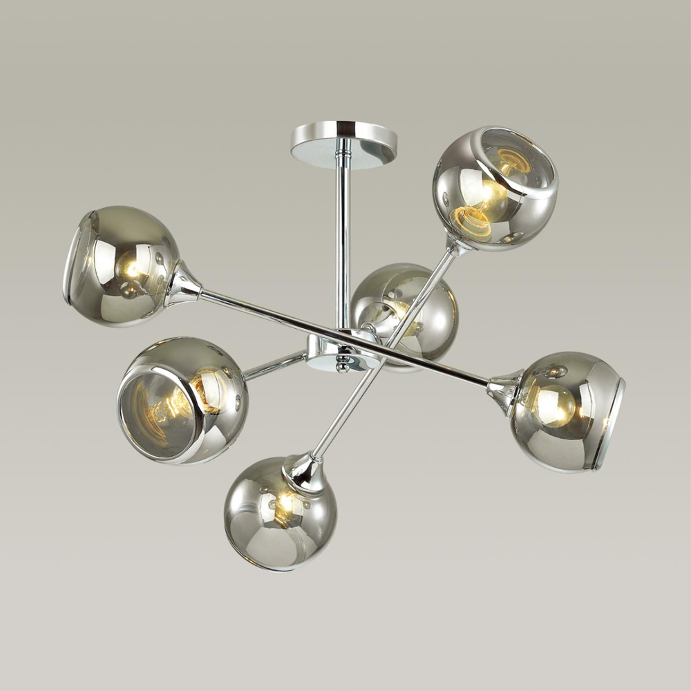 4530/6C COMFI LN21 000 хром, дымчатый Люстра потолочная E27 6*60W 220V SANDRA