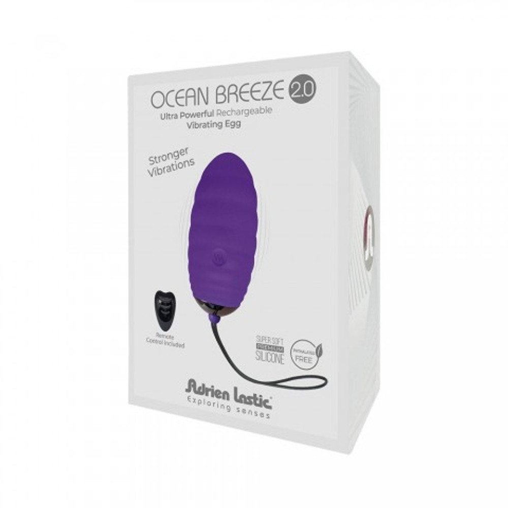 Виброяйцо Ocean Breeze 2.0 с пультом ДУ фиолетовое от Adrien Lastic