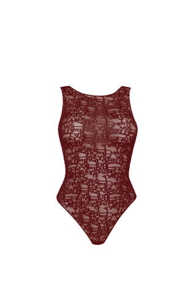 Кружевное боди Elisabetta Franchi - бордовый(BO00546E2)