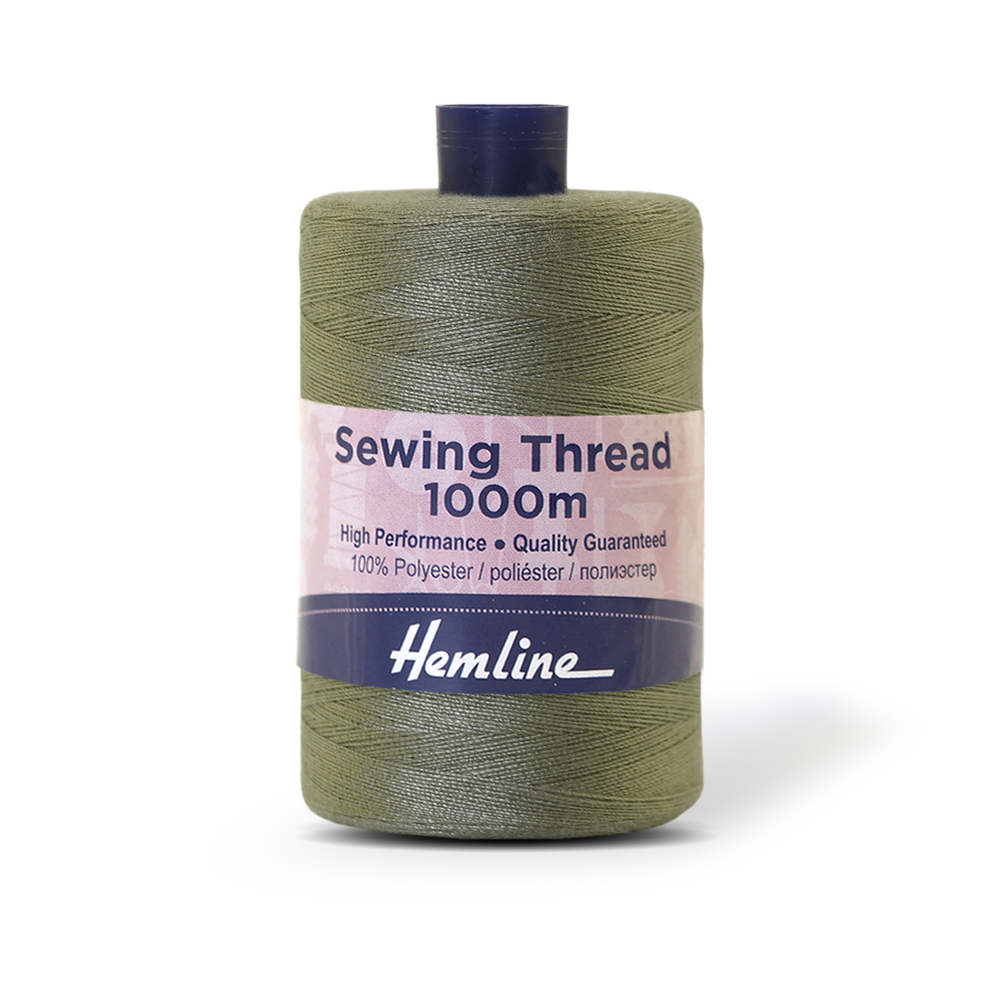Нить универсальная Hemline для шитья, 100% полиэстер, цвет оливковый, 1000 м
