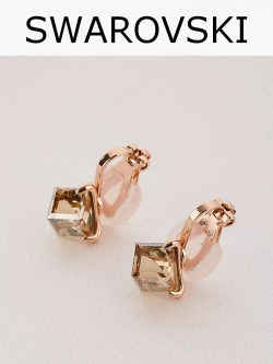 Клипсы Миражи с кристаллами Swarovski шампань