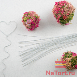 Флористическая проволока белая №30 (36 см, 50 шт)