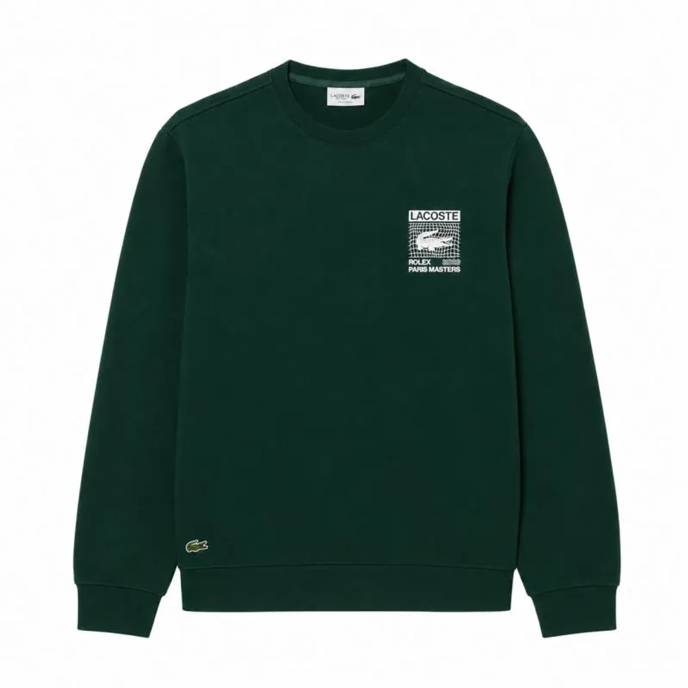Мужская теннисная кофта Lacoste Rolex Paris Masters - green