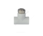 Тройник PP-R комбинированный белый Дн 20х1/2" с накидной гайкой VALFEX 10140020
