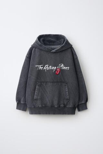 ZARA ТОЛСТОВКА С ПРИНТОМ ROLLING STONES ©, АНТРАЦИТОВО-СЕРЫЙ