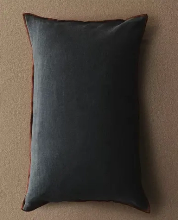 ZARA HOME ОДНОТОННАЯ НАВОЛОЧКА ДЛЯ ДЕКОРАТИВНОЙ ПОДУШКИ, СИНИЙ