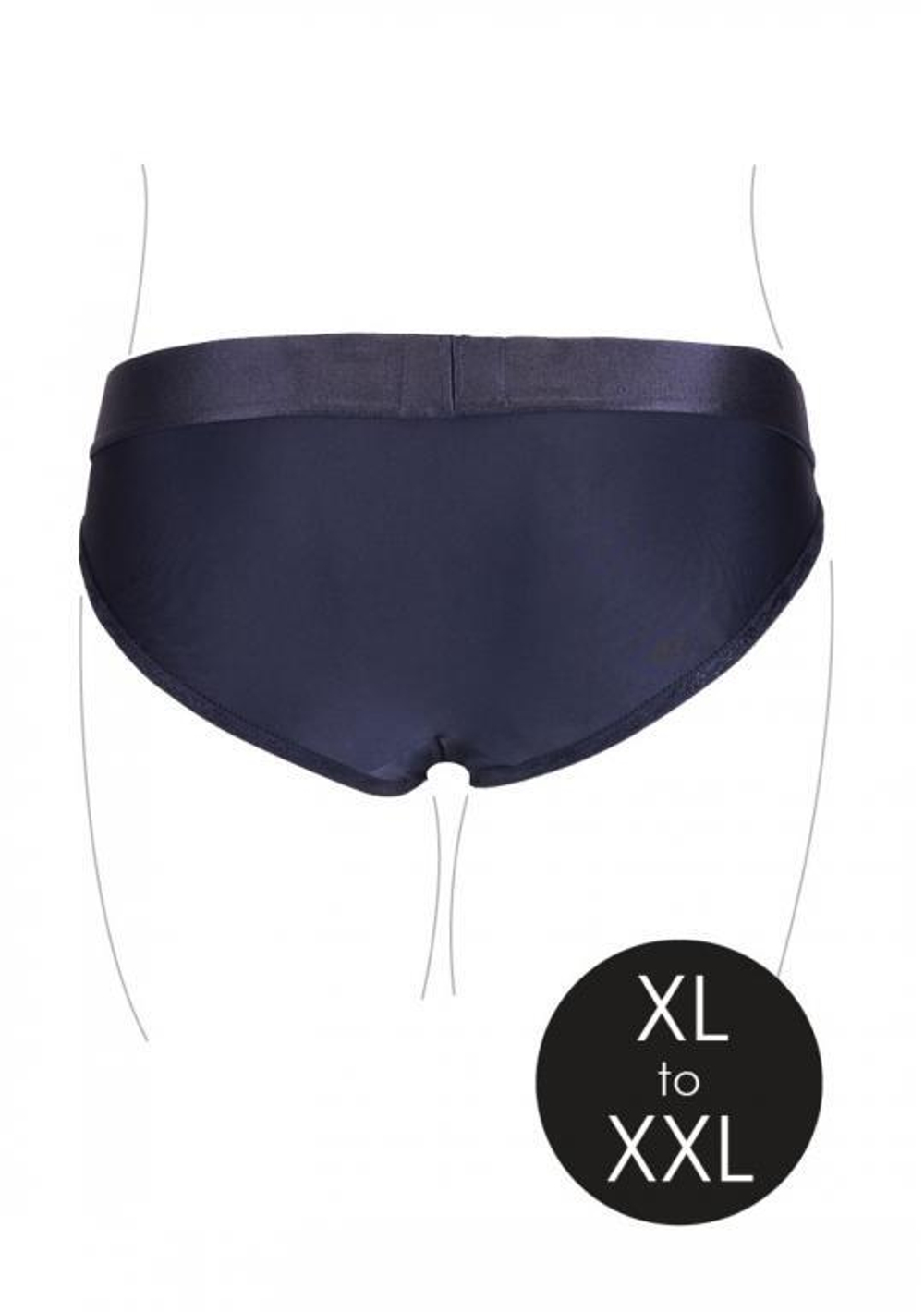 Трусики для страпона с вибропулей - XL/XXL