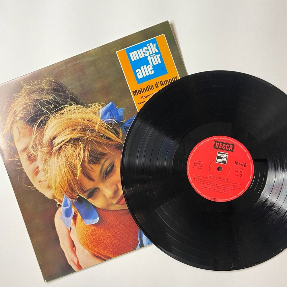 Винтажная виниловая пластинка LP Edmundo Ros and His Orchestra Melodie D'Amour (Germany 1972)