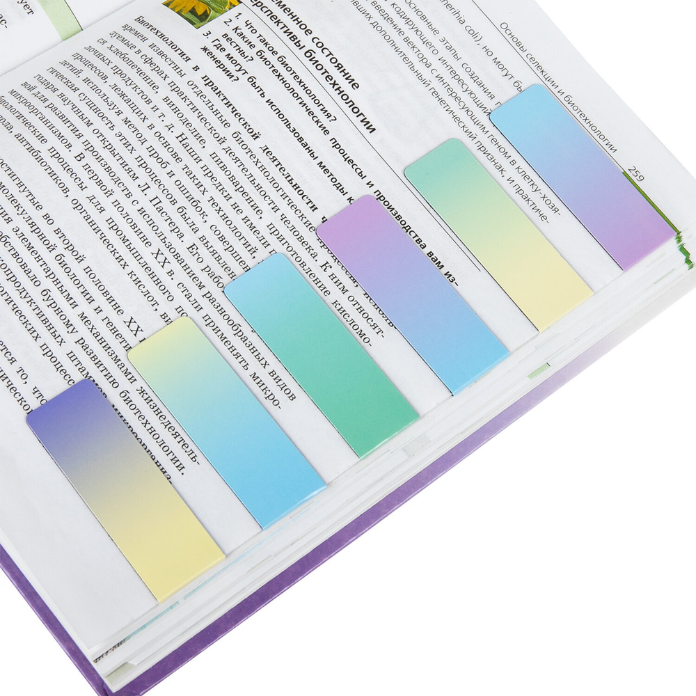 Закладки для книг МАГНИТНЫЕ, "GRADIENT", набор 12 шт., 60x20 мм, BRAUBERG, 113170