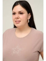 Футболка топ со стразами
