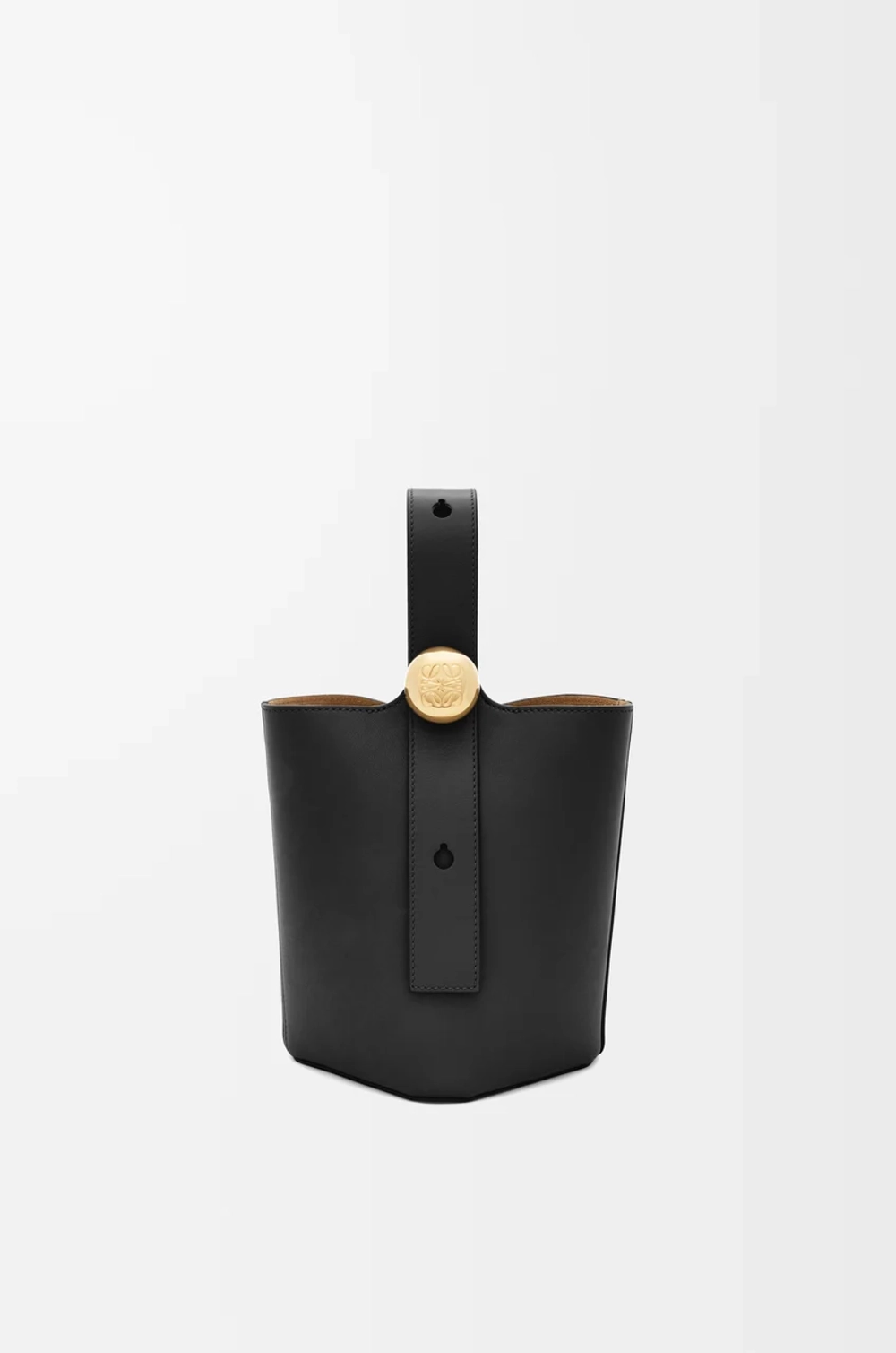 Loewe Мини-сумка-ведро Pebble из гладкой телячьей кожи, черный