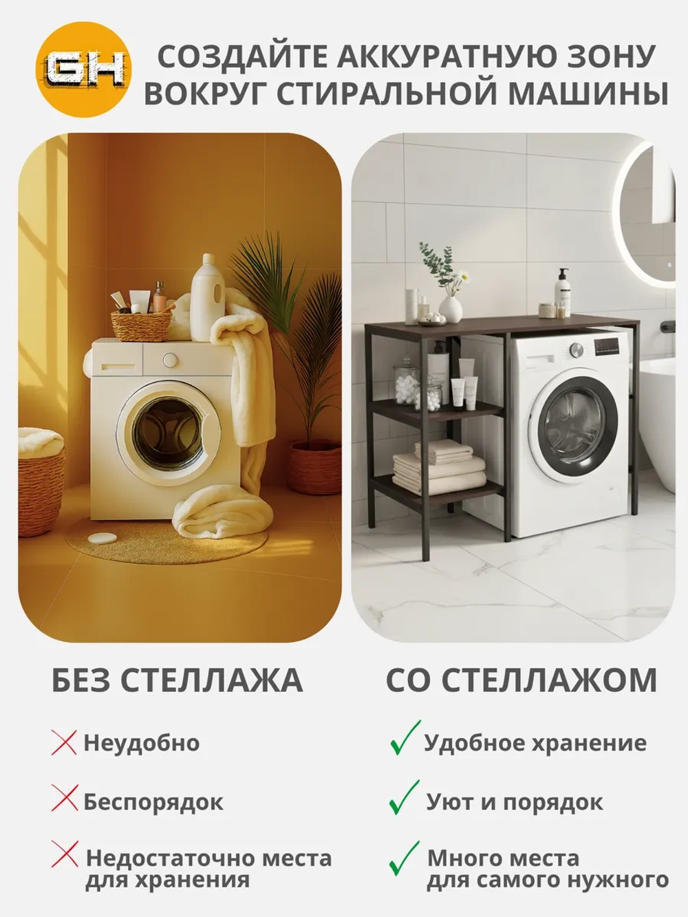 Стеллаж для ванной TVATT loft