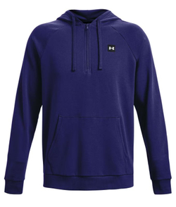 Куртка теннисная Under Armour Men's UA Rival Fleece 1 Zip Hoodie - sonar blue/onyx white