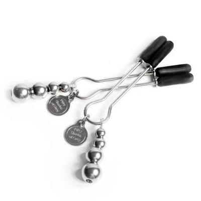 Металлические зажимы на соски Adjustable Nipple Clamps (Цвет: серебро)