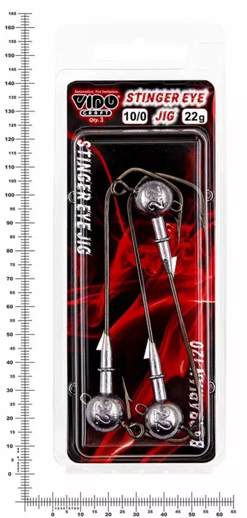 Джиг некрашеный Stinger Eye Jig, крючок Vido Craft VD-079 10/0 (3шт/уп)