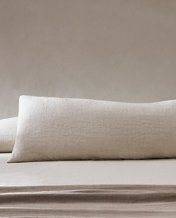 ZARA HOME ЧЕХОЛ ДЛЯ ПОДУШКИ ИЗ СТИРАННОГО ЛЬНА, ПЕСОЧНЫЙ