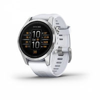 Смарт часы Garmin Epix Pro (Gen 2) Standard Edition 42 мм, серебристый корпус, белый ремешок