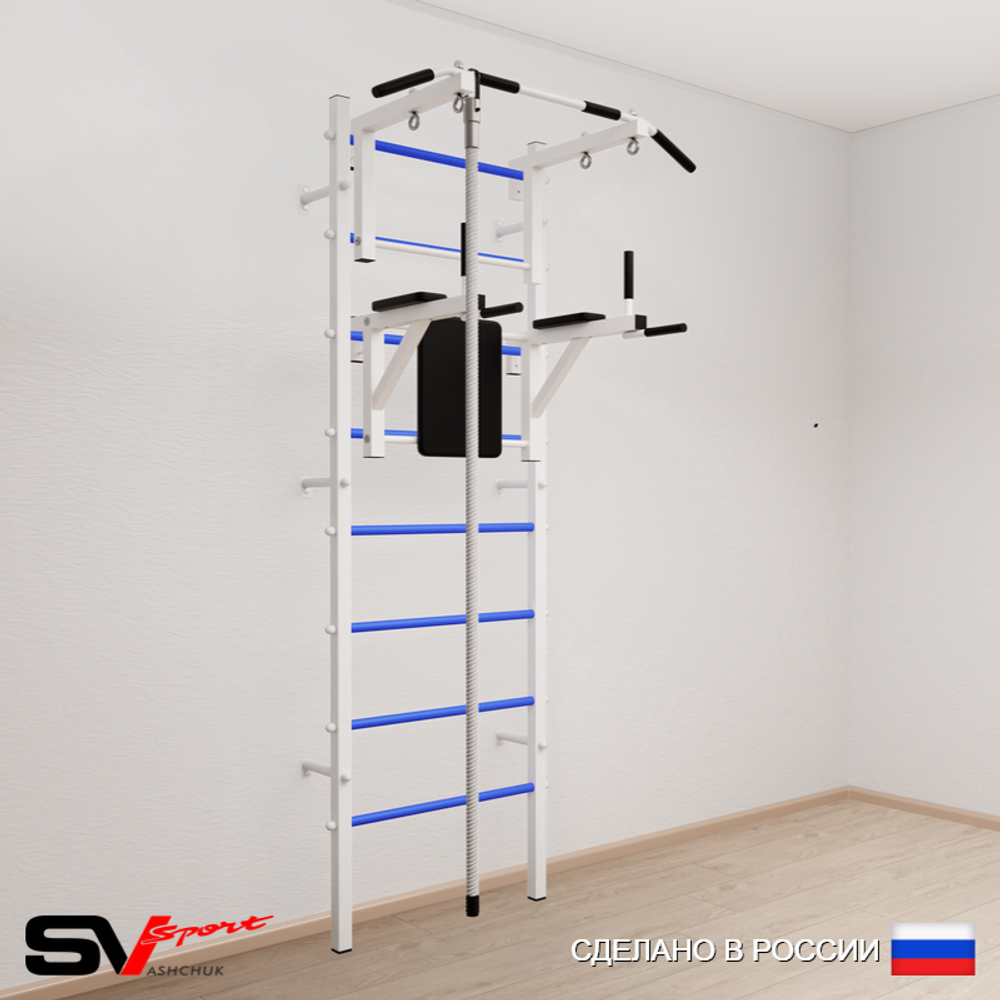 Шведская стенка Sv Sport усиленная 670 (Турник стандарт/Брусья/Канат)