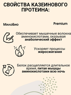Казеиновый протеин мицеллярный казеин 1кг для набора мышечной массы и похудения МилоБио