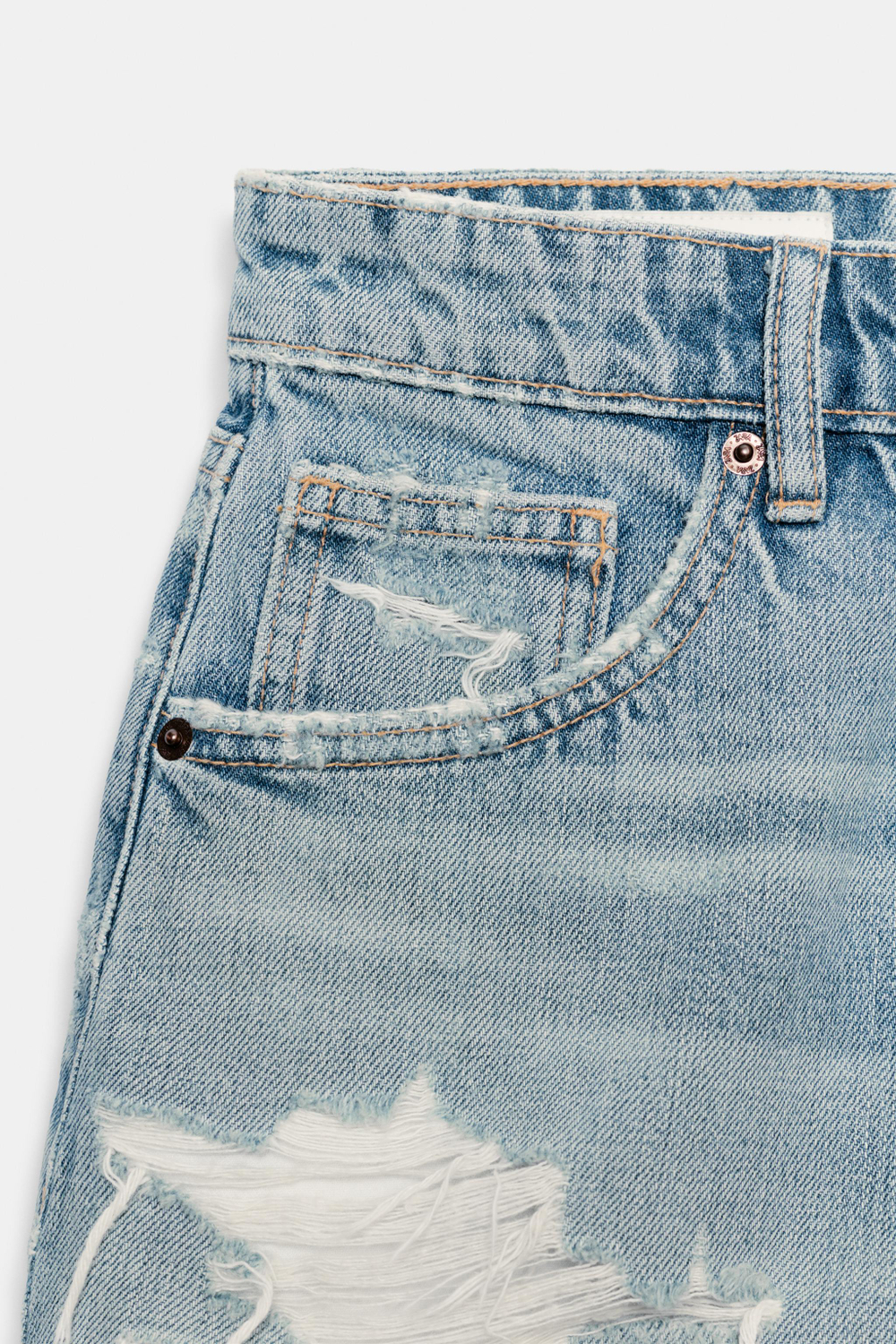 ДЖИНСОВЫЕ ШОРТЫ TRF С ВЫСОКОЙ ПОСАДКОЙ — ZARA