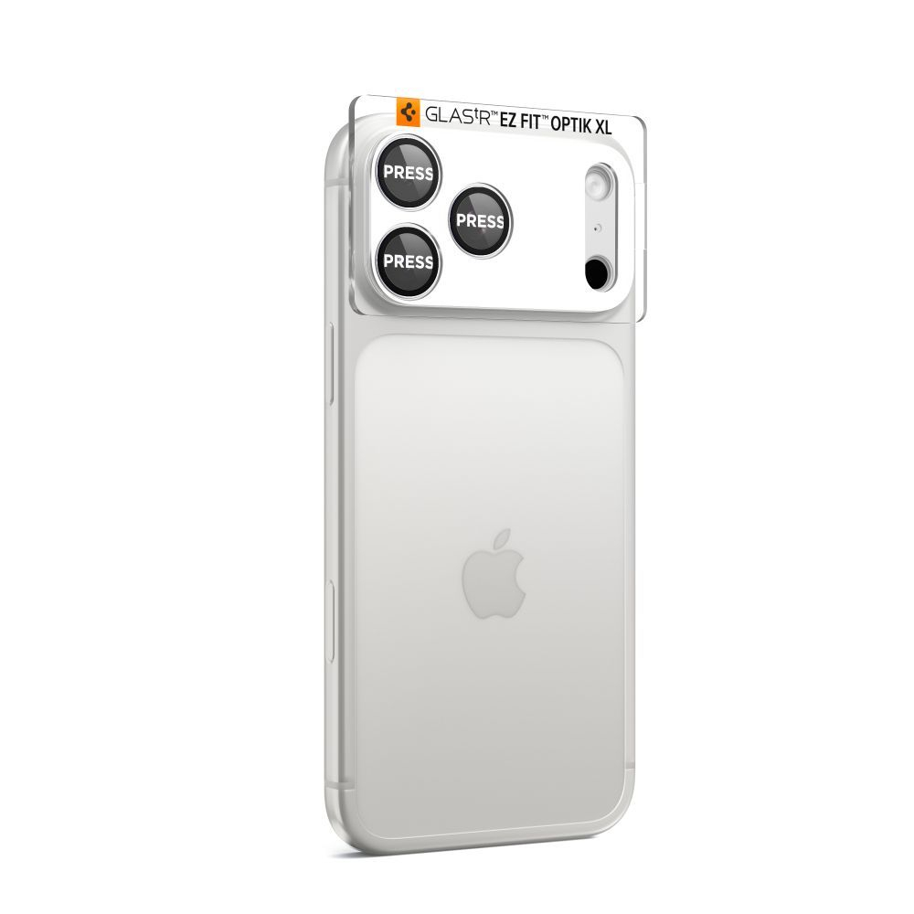 Стекло камеры Spigen optik pro XL GLAS.TR ”EZ FIT” для iPhone 17 PRO MAX SILVER