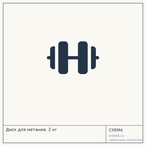 Диск для метания, 2 кг — от 2 100 ₽