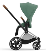 Коляска Cybex Priam IV Chrome Brown complete Cloud G Stone Grey Plus Base G 4 в 1 Leaf Green
