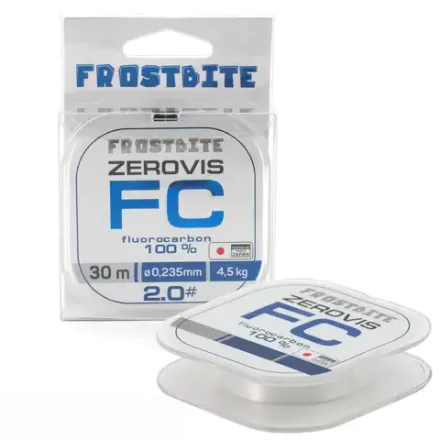Флюорокарбон Frostbite ZeroVis FC, #2.0, L-30 м, d-0,235 мм, test-4,50 кг, прозрачный
