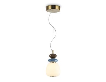 Подвесной светодиодный светильник LED 8W 3000K LH53161 SB/WH бронза/белый High Light Ceramo Modern Ambrella